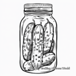 Simple Empty Pickle Jar Coloring Pages 4
