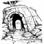 Simple Empty Tomb Coloring Pages for Children 2