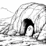 Simple Empty Tomb Coloring Pages for Children 3