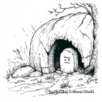 Simple Empty Tomb Coloring Pages for Children 4