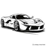 Simple Ferrari Coloring Pages for Kids 2