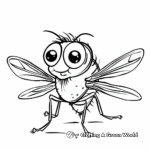 Simple Fruit Fly Coloring Pages for Children 1