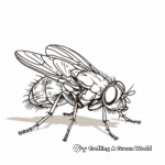 Simple Fruit Fly Coloring Pages for Children 4