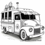 Simple Ice Cream Truck Coloring Pages for Children 2