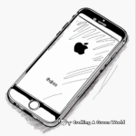 Simple iPhone 4s Coloring Pages for Kids 1