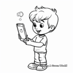 Simple iPhone 4s Coloring Pages for Kids 4
