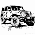 Simple Jeep Rubicon Coloring Pages for Children 2