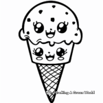 Simple Kawaii Sorbet Coloring Pages for Kids 3