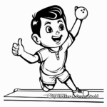 Simple Kids Bowling Coloring Pages 2