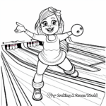Simple Kids Bowling Coloring Pages 3