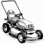 Simple Kids Lawn Mover Coloring Pages 1