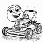 Simple Kids Lawn Mover Coloring Pages 2