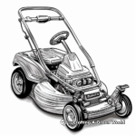 Simple Kids Lawn Mover Coloring Pages 3