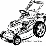 Simple Kids Lawn Mover Coloring Pages 4