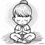 Simple Kids Rosary Coloring Pages 1