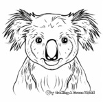 Simple Koala Face Coloring Pages 2