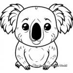 Simple Koala Face Coloring Pages 3