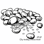 Simple Large Jellybean Coloring Pages for Kids 1