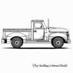 Simple Lego Pickup Truck Coloring Pages for Children 1