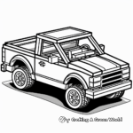 Simple Lego Pickup Truck Coloring Pages for Children 2