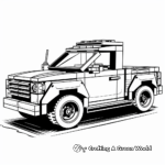Simple Lego Pickup Truck Coloring Pages for Children 3