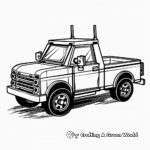 Simple Lego Pickup Truck Coloring Pages for Children 4
