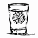 Simple Lemonade Glass Coloring Pages for Children 1