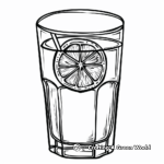 Simple Lemonade Glass Coloring Pages for Children 2