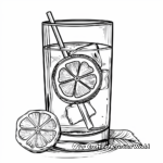 Simple Lemonade Glass Coloring Pages for Children 3