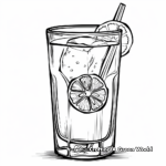 Simple Lemonade Glass Coloring Pages for Children 4
