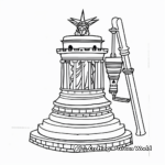 Simple Liberty Bell Coloring Pages for Children 1