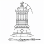 Simple Liberty Bell Coloring Pages for Children 3