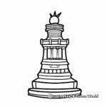 Simple Liberty Bell Coloring Pages for Children 4