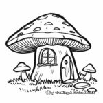 Simple Mushroom Dwelling Coloring Pages for Beginners 1