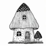 Simple Mushroom Dwelling Coloring Pages for Beginners 2
