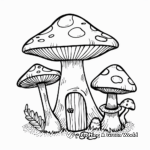 Simple Mushroom Dwelling Coloring Pages for Beginners 3