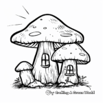 Simple Mushroom Dwelling Coloring Pages for Beginners 4