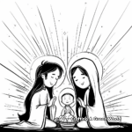 Simple Nativity Scene Epiphany Coloring Pages for Kids 4