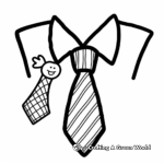 Simple Necktie Coloring Pages for Children 1