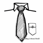 Simple Necktie Coloring Pages for Children 2