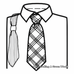 Simple Necktie Coloring Pages for Children 4