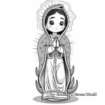 Simple Our Lady of Guadalupe Coloring Pages for Kids 1