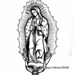 Simple Our Lady of Guadalupe Coloring Pages for Kids 2