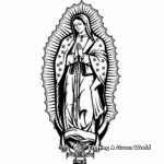 Simple Our Lady of Guadalupe Coloring Pages for Kids 3