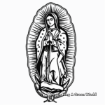 Simple Our Lady of Guadalupe Coloring Pages for Kids 4