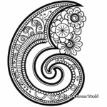 Simple Paisley Designs Coloring Pages for Adult Beginners 1
