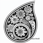 Simple Paisley Designs Coloring Pages for Adult Beginners 2