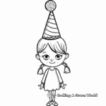 Simple Party Hat Coloring Pages for Preschoolers 1