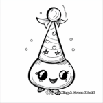Simple Party Hat Coloring Pages for Preschoolers 3