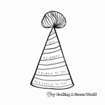 Simple Party Hat Coloring Pages for Preschoolers 4